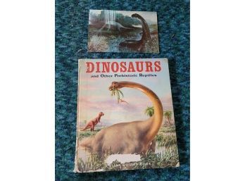1960 Giant Golden Book With Giant Postcard