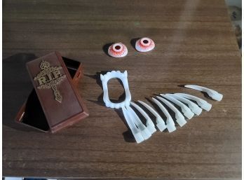 1960s Coffin, Eyes, Teeth And 10 Nails - Glow In The Dark