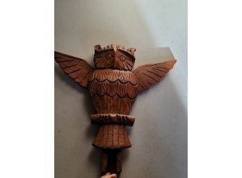 Wood Owl Wall Hook