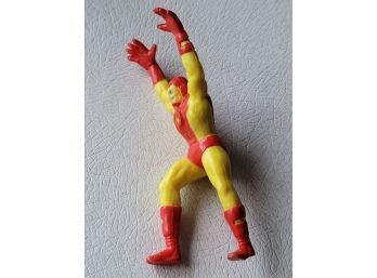 Vintage Marvel  Yellow Red Suit Iron Man  4.5' PVC Figure Cake Topper 1990
