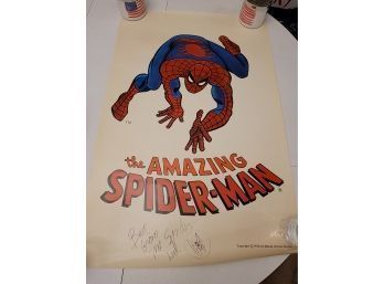 1974 Spider Man Poster - Signed - Possible John Romina Sr?