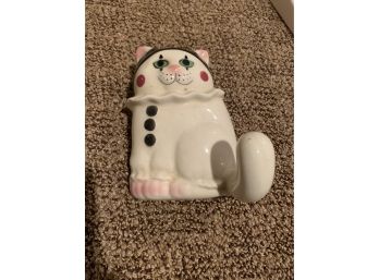 Ceramic Harlequin Cat Hook