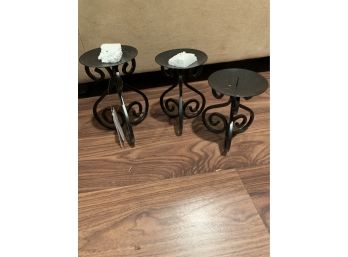 Set Of Three Candle Holders