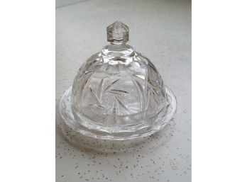Crystal Covered Butter Dish