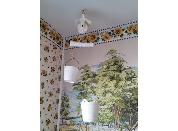 Ceramic Hanging Pulley With Buckets