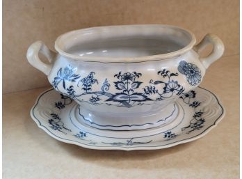 Blue Danube Tureen And Plate