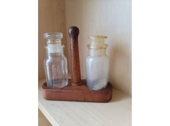 Vintage Shakers And Holder