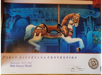 First Disneyana Convention Poster 1992 Artist Signed