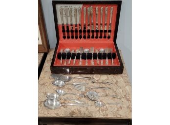 Holmes & Edwards Silverware And Box Plus Serving