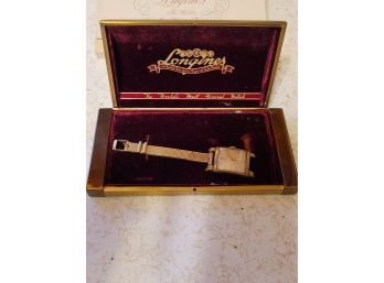 Longines Watch And Box - Untested  - Missing Half Band
