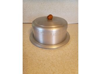1940s Westbend Aluminum Acorn Cake Tray And Cover