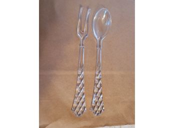 Glass Salad Fork And Spoon