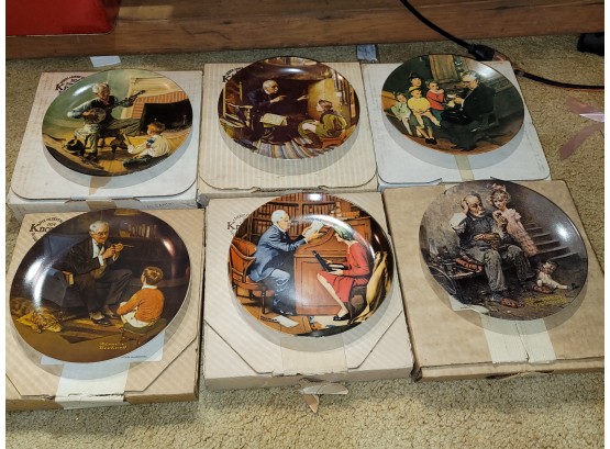 Norman Rockwell Plates By Knowles Lot #2
