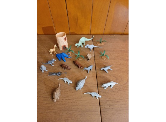 Mid Century Hong Kong Plastic Dinosaurs