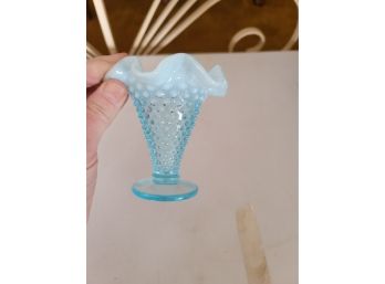 Blue Hobnail Vase