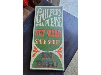 Golfers  Plaque
