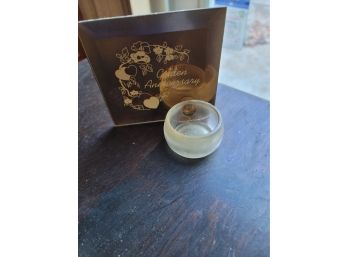 Golden Anniversary Candle Holder And Mirror