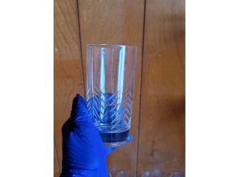 Tall Drinking Glasses With Etched Lines