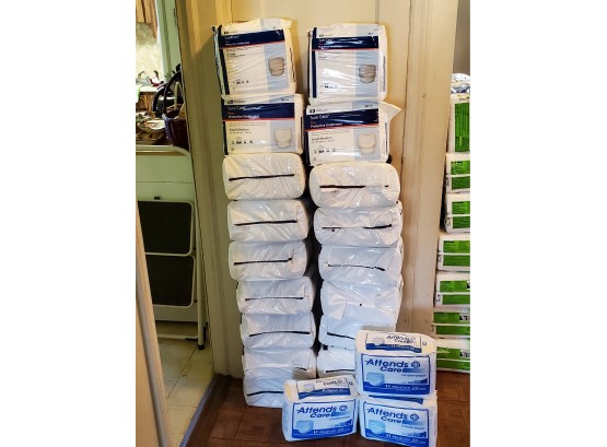 Large Lot Of Sealed Diapers