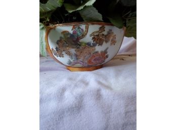 Oriental Bowl With Floral Arrangement
