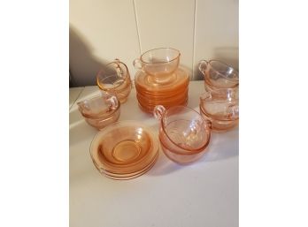 Cup And Saucer Lot Pink