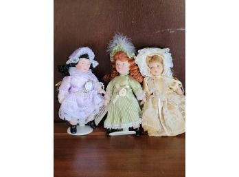 3 Little Porcelain Dolls