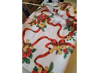 Banquet Sized Christmas Tablecloth 56 X 140