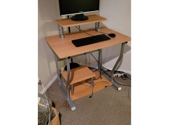 Computer Desk Monitor And Keyboard