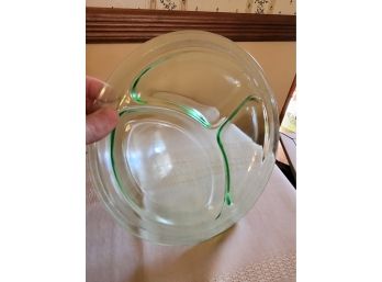Green Depression Glass Chop Plate - 9'