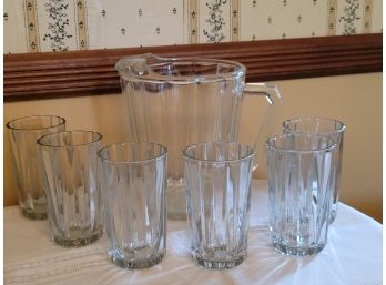 Pitcher With 6 Glasses