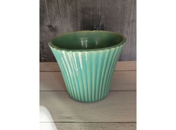 6.25' X 8' Wide At Top Blue Ribbed Planter