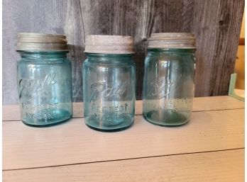 3 - 5.5' Blue Perfect Mason Jars