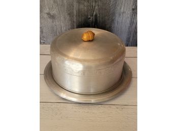 West Bend Acorn Aluminum Cake Plate And Cover