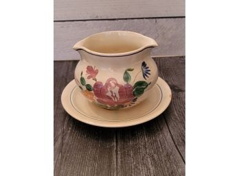1948 Red Wind China Two Spout Gravy