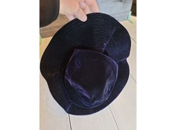 Vintage Purple Velvet Hat
