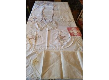 Linen Lot - All Have Damage Please Look At Photos