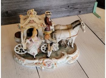 German Horse And Carriage - Door Has Hard To See Chip On Top Corner - 11.5' X 8'