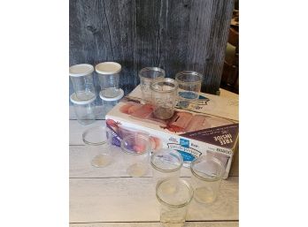 Case Of Freezer Jam Jars With 4 Plastic Lids
