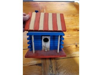 Red, White And Blue Bird House