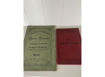 Two Antique Books- Grand German Opera Librette & Motti Petite Italienne