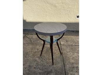 Vintage Round Side Table For Refinishing