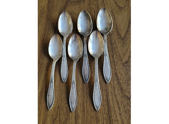 Set Of Six Silverplate Spoons
