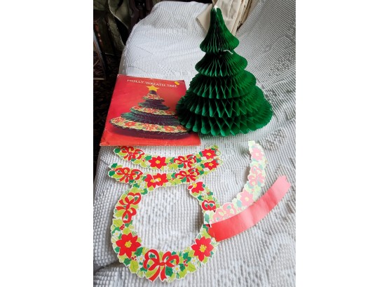 Vintage Honeycomb Christmas Tree Decoration
