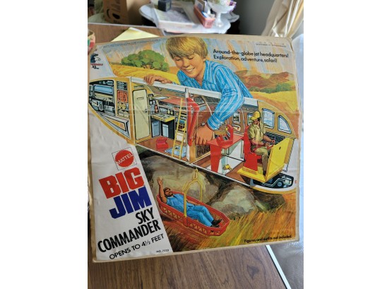 1973 Mattel Big Jim Sky Commander With Original Box And Pieces