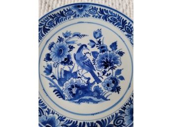 7' Hand Painted Delft Plate