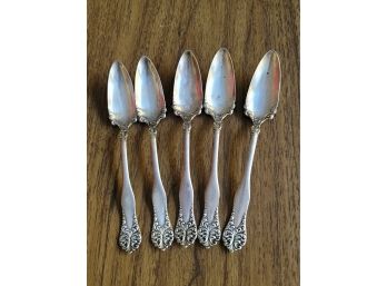 Set Of 5 Silverplate Spoons