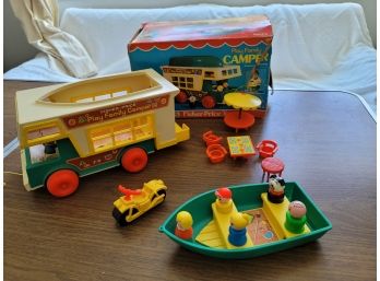 Fisher Price Play Family Camper- Has All Pieces Except Grill