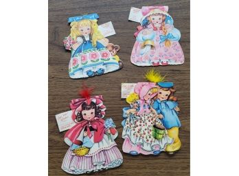 Vintage Unused Fairytale Cards - Goldilocks, Jack & Jill, Red Riding Hood, Little Miss Muffet