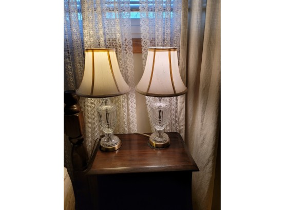 Pair Of Beautiful Glass Lamps