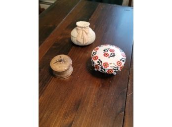 3 Small Trinket Boxes